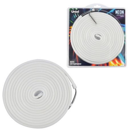 Светодиодная гибкая герметичная лента. NEON ULS-N03-2835-100LED/m-8mm-IP67-DC12V-11W/m-5M-6500K катушка 5м в блистере дневной белый свет 6500K - UL-00009095 Uniel