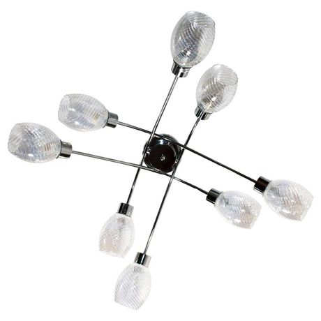 Светильник 11267-3/8 хром (Плафон 8826) НПБ 01-8х40-110 Е14 | 1005404853 Элетех