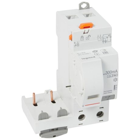 Дифференциальный блок DX3 - тип Hpi 300 мА 2П 230 В~ 40 А 2 модуля | 410446 Legrand