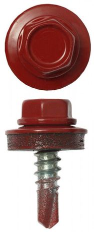 Саморез КР св. 5,5х25 RAL 3011 (тёмно-красный) (5 кг) - коробка | 140564 Tech-KREP
