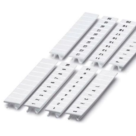Маркировка для клемм ширина 5мм узкая Push-in бел. от 37 до 48 вертикальная ориентация 1шт = карта из 96 маркеров (уп.10шт) DKC NUPUTUK-5F-37-48V ДКС