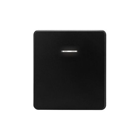 Выключатель перекрестный (переключатель) 1-кл. СП ROUND 10А с подсветкой оникс Kranz KR-78-0718-3