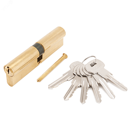 Механизм цилиндровый для врезных замков, АЛЛЮР A.100-6К ВР золото (латунь) - 1267 ПТК