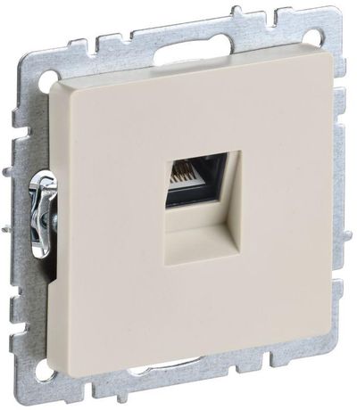 Розетка компьютерная СП RJ45 кат.6 BRITE РК11-БрКр беж. IEK BR-K10-2-K10