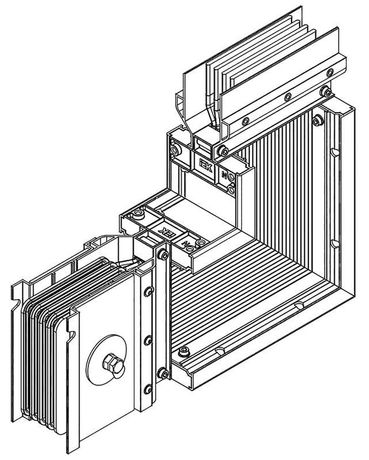 Секция угловая вверх 1250А Al 3L+N+PER НК IP55 тран. IEK LB-1250A4-25-F-LU