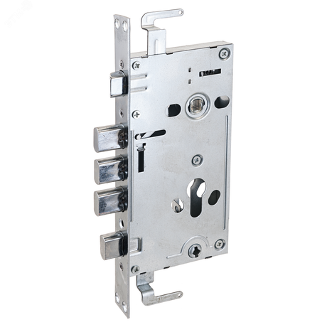 Замок врезной цилиндровый без ручек и механизма секрета для мелаллических дверей, СТАНДАРТ ЗВ1-09СТ хром - 7841 ПТК