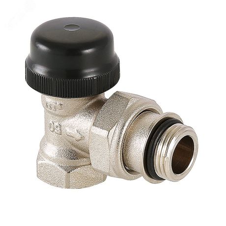 Клапан термостатический для радиатора угловой 3/4'с предварительной настройкой - VT.037.N.05 VALTEC DVT370005