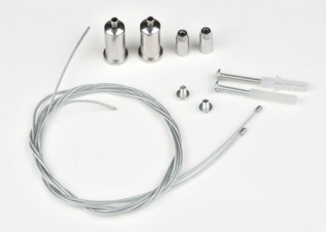 Комплект креплений для подвесного монтажа накл. светильников, 2 тросика с креплениями длиной 1м UFL-H02 SILVER 100 POLYBAG | UL-00002100 Uniel