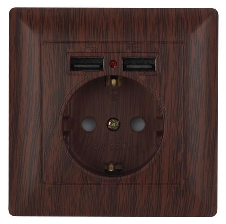 Розетка однофазная скрытого монтажа, в рамку с заземлением со шторками венге 16А 250В IP20 4-410-10 Intro Solo - Б0053719 ЭРА
