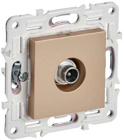 Розетка телевизионная проходная TV SKANDY SK-A17Sa песочн. IEK SK-A10-P-K98