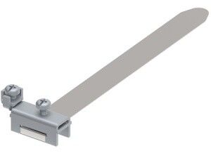 Заземляющая скоба на ленте трубу Д16-124, нерж. AISI 304, 192942 | МА-942-Н304 Ostec