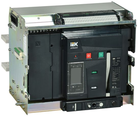 Выключатель автоматический воздушный ARMAT выдвижного исполнения 4P F 85кА 4000А расцепитель TT с комплектом аксессуаров 220В: мотор привод катушка включения отключения - AR-ACB-4VF-085-4000A-TTCF IEK