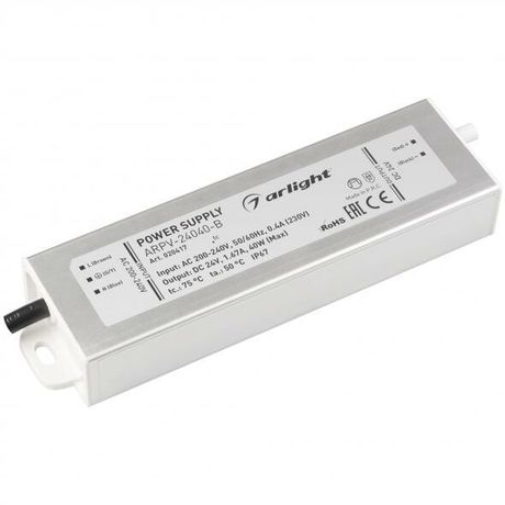 Блок питания ARPV-24040-B (24V, 1.7A, 40W) (ARL, IP67 Металл, 3 года) - 020417 Arlight