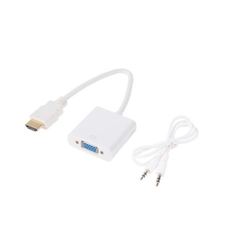 Переходник штекер HDMI - гнездо VGA, провод + Кабель стерео 3,5 мм,, REXANT 17-6936 MEET
