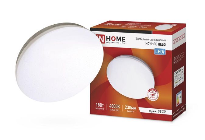 Светильник светодиодный серии DECO 18Вт 230В 4000К 1170лм 230х55мм НОЧНОЕ НЕБО | 4690612033471 IN HOME