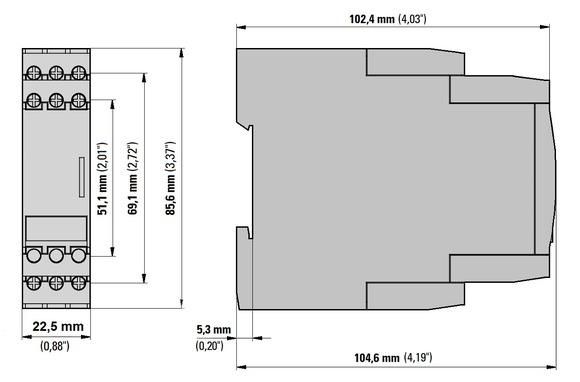 Реле контроля уровня, 110 - 130 V AC, 50/60 Hz, 220 240 5 100 кОм EMR6-N100-N-1 184758 EATON