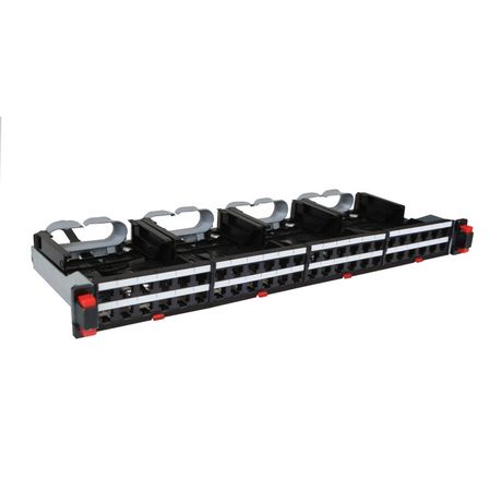 Патч-панель неукомплектованная высокой плотности - 19дюйм 1U на 48 коннекторов 033793 Legrand