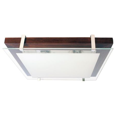 Светильник НПБ 09-2х40-001 "Полесье" 300х300 М94 40Вт E27 IP20 бел./корпус вишня/держатель хром (инд. упак.) Элетех 1005205888