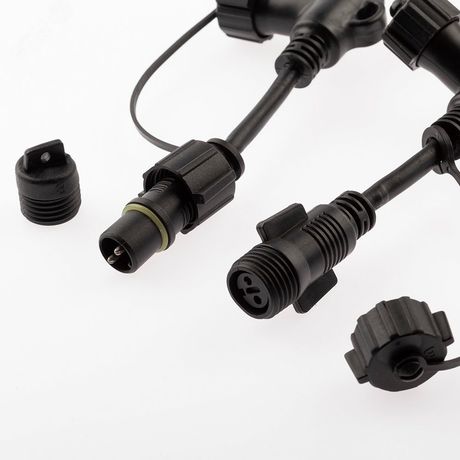 Эра Б0051883 Разветвитель 2м шаг 10см 20 гнезд IP65 220В для гирлянд провод черн каучук