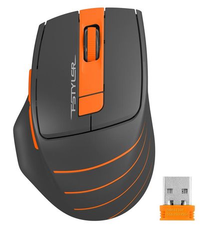 Мышь Fstyler FG30S сер./оранж. оптическая 2000dpi silent беспроводная USB 6but A4TECH 1204072