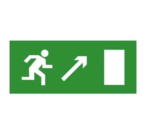 Знак эвакуационный "Направо вверх" 140х280 (наклейка) Technolux ЭП04 140280