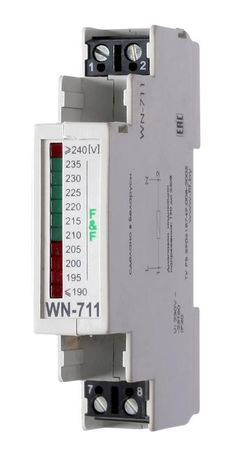 Указатель напряжения WN-711 (1ф светодиод. шкала 35мм 230В IP20 монтаж на DIN-рейке) F&F EA04.007.004 Евроавтоматика