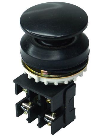Выключатель ВК30-10-11130-54 У2 (КЕ-191 исп.2), черный, 1з+1р, гриб без фиксации, IP54, 10А. 660В - ET053191 Электротехник