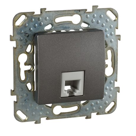 Механизм розетки телеф. СП Unica Top 1хRJ11-4вход графит SchE MGU5.492.12ZD Schneider Electric