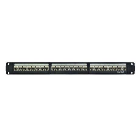 Патч-панель модульная 19'. 1U.CAT6A. 24 порта RJ45. экранированная - RN6APPF24 ДКС
