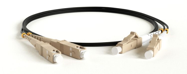 Патч-корд FC-D2-50-LC/PR-SC/PR-H-5M-LSZH-BK волоконно-оптический (шнур) MM 50/125, LC-SC, 2.0 мм, duplex, LSZH, 5 м, черный | 225324 Hyperline