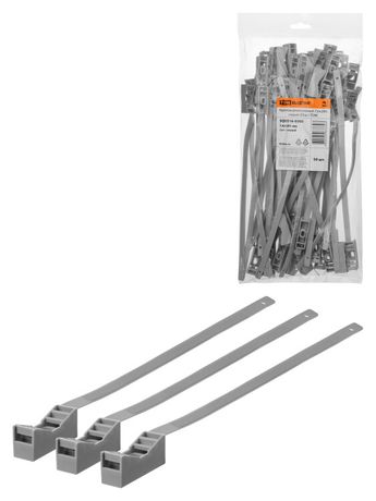 Крепеж ремешковый 7,6х285 серый (50шт) | SQ0516-0305 TDM