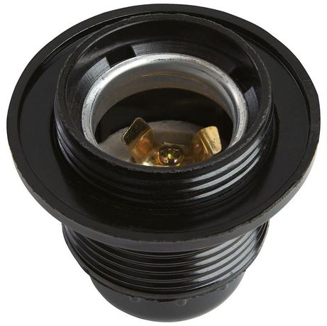 Патрон Е27 с кольцом 250V 4A карболит латунь черный размер 55*58 мм | 41041 FERON LH82