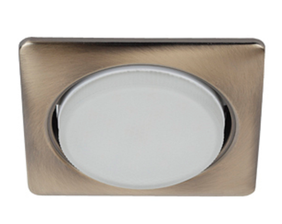 Светильник встраиваемый точечный под лампу GX53 KL71 SB /1 (к) квадр., 220V, 13W, бронза | Б0048958 ЭРА