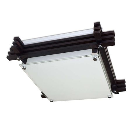 Светильник НПБ 01-2х60-501 "Токио" 410х410 прозр. матов./венге (инд. упак.) Элетех 1005205995