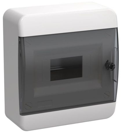 Корпус пластиковый навесной на 8 модулей ЩРН-П-8 IP41 черная прозрачная дверь TEKFOR | TF5-KP12-N-08-41-K01-K03 IEK