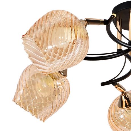 Светильник 11305-2/5 (Плафон 8271) НПБ 01-5х60-160 Е27 ИУ черн. зол. Элетех 1005404889