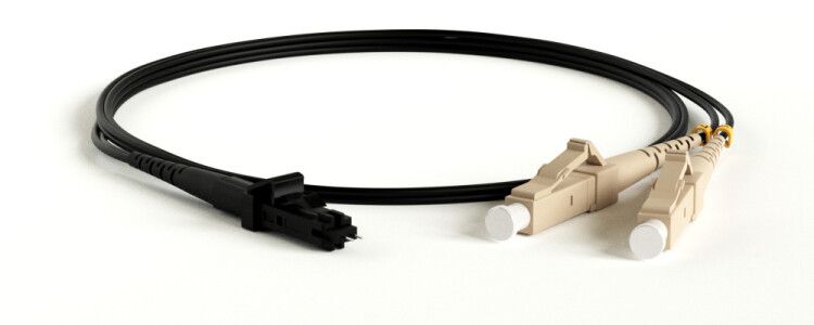 Патч-корд FC-D2-50-LC/PR-MTRJM/PR-H-1M-LSZH-BK волоконно-оптический (шнур) MM 50/125, MTRJ(папа)-LC, 2.0 мм, duplex, LSZH, 1 м | 28001 Hyperline