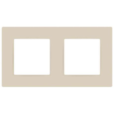 Рамка для розеток и выключателей Серия 12 12-5202-02 на 2 поста, Классик, слоновая кость | Б0067690 ЭРА