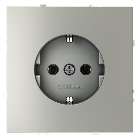 Розетка 1-м СП S70 16А с заземл. механизм сталь Voltum VLS040105 Voltum арт. VLS040105