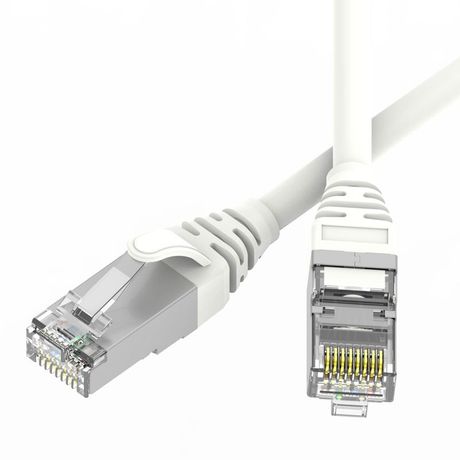 Патч-корд экранированный SLIM CAT6 U/FTP 4х2, 28 AWG, LSZH, белый, 0,2м - RN6UF4502WH-28 ДКС