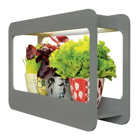 Светильник светодиодный для растений ULT-P30-15W/SPFS GREY IP40 с подставкой «Минисад» спектр фотосинтеза высокой цветопередачей сер. Uniel UL-00002836