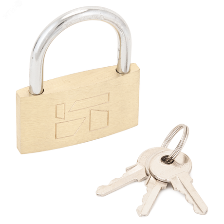 Замок навесной с цилиндровым механизмом секрета, АЛЛЮР ВС1Л-350 (BL-350) латунь - 1284 ПТК