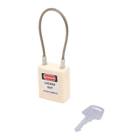 Замок безопасности навесной с тросом BD-G46 White - 10283 ПТК