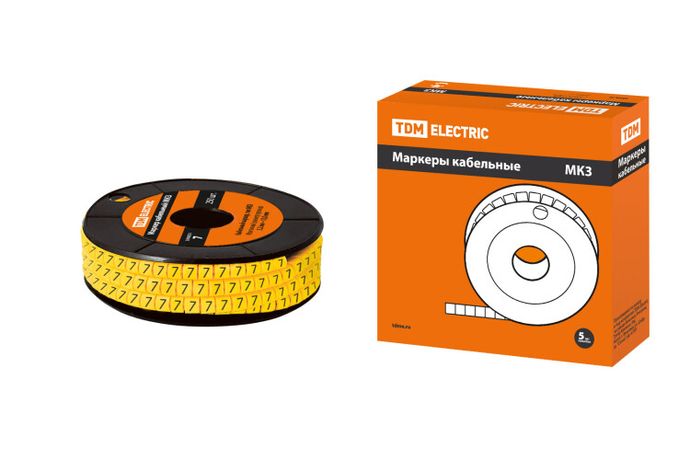 Маркер МК3 - 6мм символ "7" 350шт/ролл | SQ0511-0057 TDM