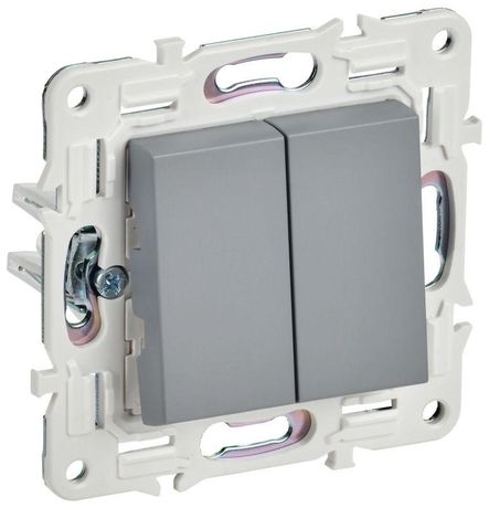 Выключатель перекрестный 2-кл. SKANDY 10А SK-V06Gr сер. IEK SK-V23-0-10-K03