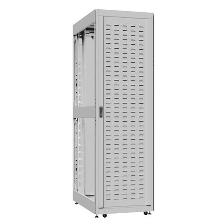 Шкаф серверный 52U 800х1200 передняя дверь: протект IP41. задняя двустворчатая глухой металл IP51. боковые панели: без. цвет: серый RAL7035 - EX 8252.7650 SYSMATRIX