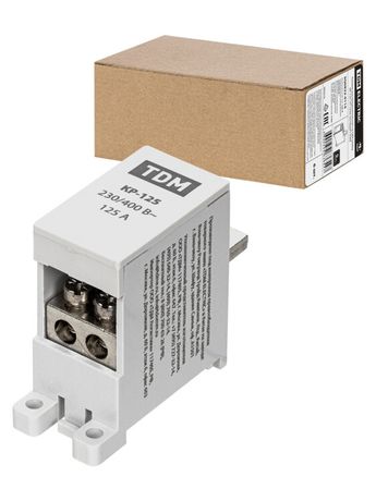 Клемма распределительная на DIN-рейку КР-125 1П 125А (2х16мм²) | SQ0823-0114 TDM