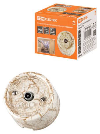 Розетка TV оконечная мраморная «Болонь» | SQ1820-0153 TDM