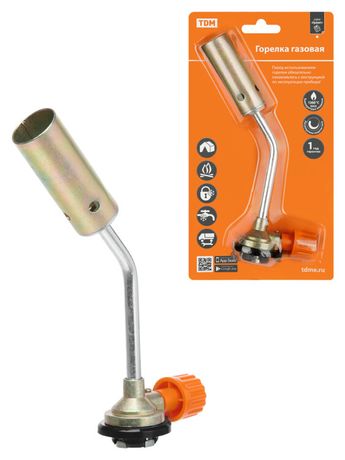 Горелка газовая, регулятор подачи, бутан, блистер, 1 шт., "Гранит" | SQ1041-0101 TDM