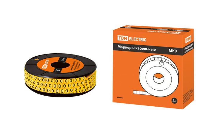 Маркер МК0 - 1,5мм символ "0" 1000шт/ролл | SQ0511-0001 TDM